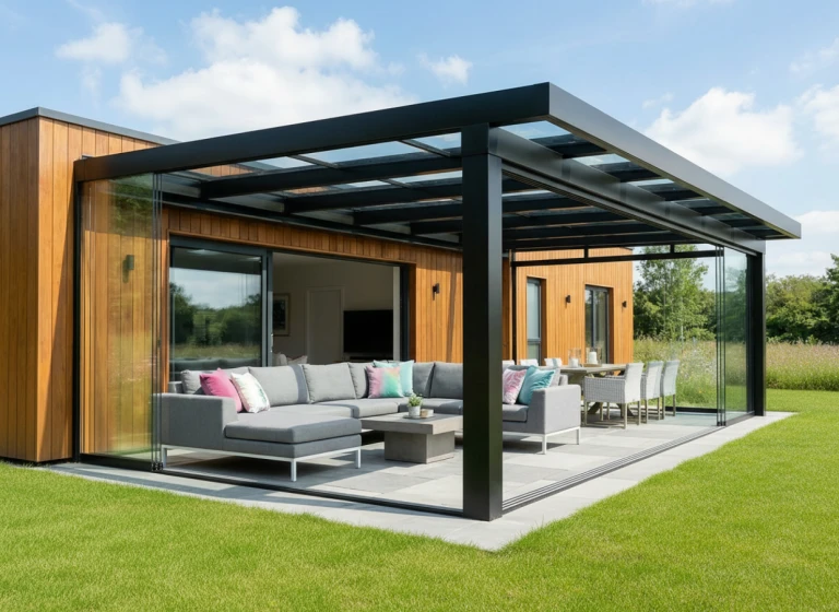 Pergolas à toit plat
